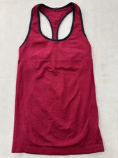 Lululemon Ebb & Flow Racerback Tank Heathered Bumble Berry Women 4 EUC READ
