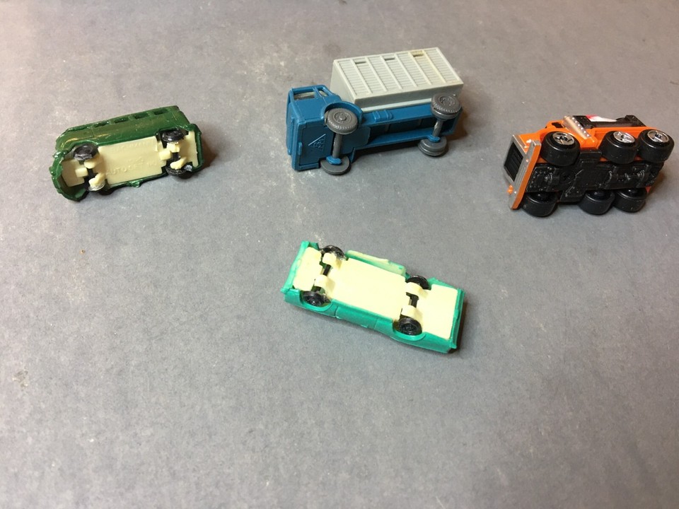 4 Piece Box Truck, Cement Mixer, Van and Car N Scale Trains eBay