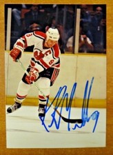 Kirk Muller Signed 3x5 Photo NJ Devils Hockey Superstar 