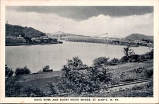 St. Marys West Virginia Short Route Bridge Postcard