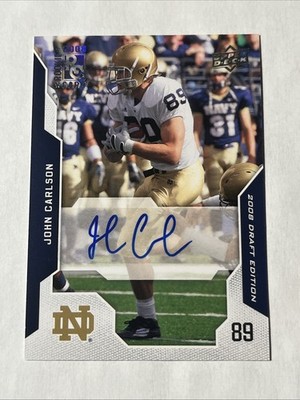 2008 Upper Deck Draft Edition - John Carlson #51 Exclusives Autographs (AU, RC)