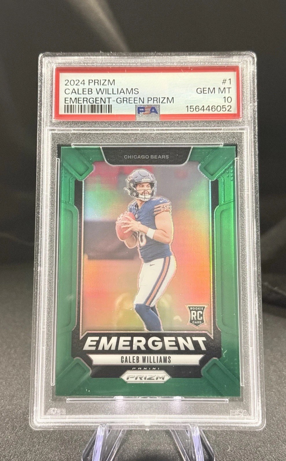 Caleb Williams Panini Prizm Emergent #1 Green
