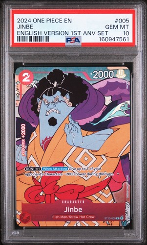 2024 ONE PIECE ENGLISH VERSION 1ST ANNIVERSARY SET #005 JINBE PSA 10
