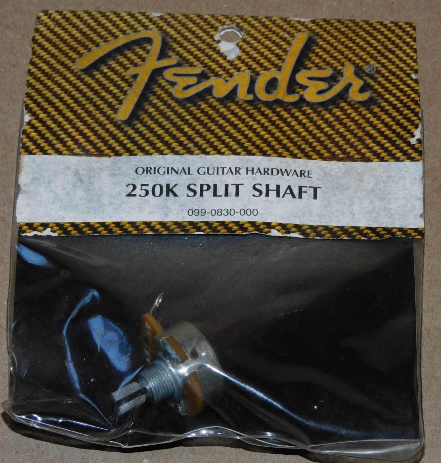 Fender 250k Split Shaft Guitar Pot Potentiometer  099-0830-000 NOS