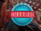 VINTAGE 1961 SCHLITZ BEER LIGHT UP ROTATING GLOBE SIGN 14” X 13”