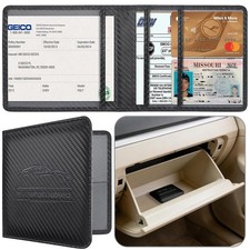 Car Registration Insurance Holder, Glove Box Organizer