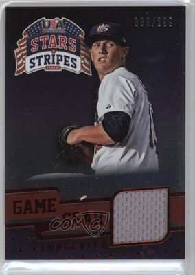 2015 Panini Stars and Stripes Game Gear Longevity Ruby /299 Thomas Eshelman 0v1
