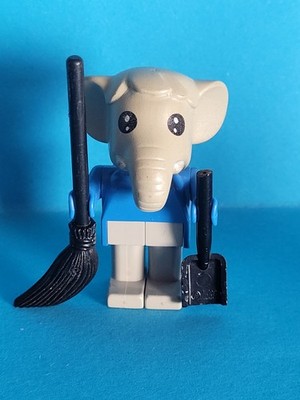 Lego Fabuland  3706 Figur Elmer Elephant, the street sweeper von 1982 / 80er