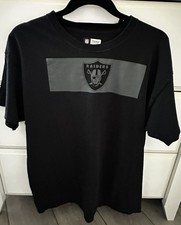 Las Vegas Raiders Men Shirt L Black NFL Team Apparel - shield logo on chest