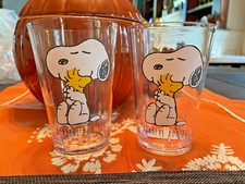 Pottery barn Snoopy school THANKSGIVING peanuts Holiday Birthday SET 2 cup kid