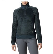 MOUNTAIN HARDWARE Monkey Woman Pullover Fleece Polartec Shaggy Green Teal M see