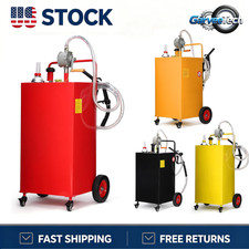 30354050 Gallon Portable Fuel Tank Gas Caddy W Manual Pump Hose Wheels 30354050 Gallon Portable Fuel Tank Gas Caddy W Manual Pump Hose Wheels