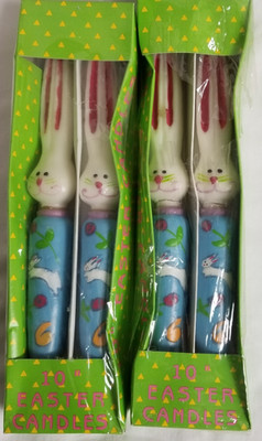 10 '' Bunny Candles 2 Packages of 2 each New in Package , Packages are not great