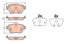 TRW Bremsbelagsatz Hinten für Mercedes CLS Coupe W213 Limo S213 Kombi ab 16->