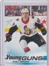 2019-20 Upper Deck Young Guns  RC Vitaly Abramov #221 Ottawa Senators