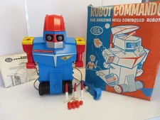 ROBOT COMMANDO 1961 by Ideal Vintage 100% Original Beautiful (Partially Working)