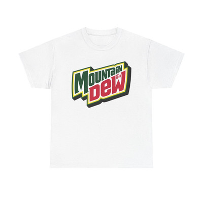 Mountain Dew Logo Green T-Shirt for Halloween Cosplay Soft Cotton Tee for Unisex
