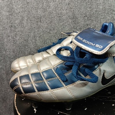 Nike Air Zoom 90 Metal Soccer Cleats Mens 9 Silver Blue 307921-041