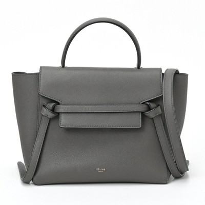 Celine Gürteltasche Micro Shoulder 189153ZVA.10DC 18015 genarbtes Kalbsleder grau S-1572