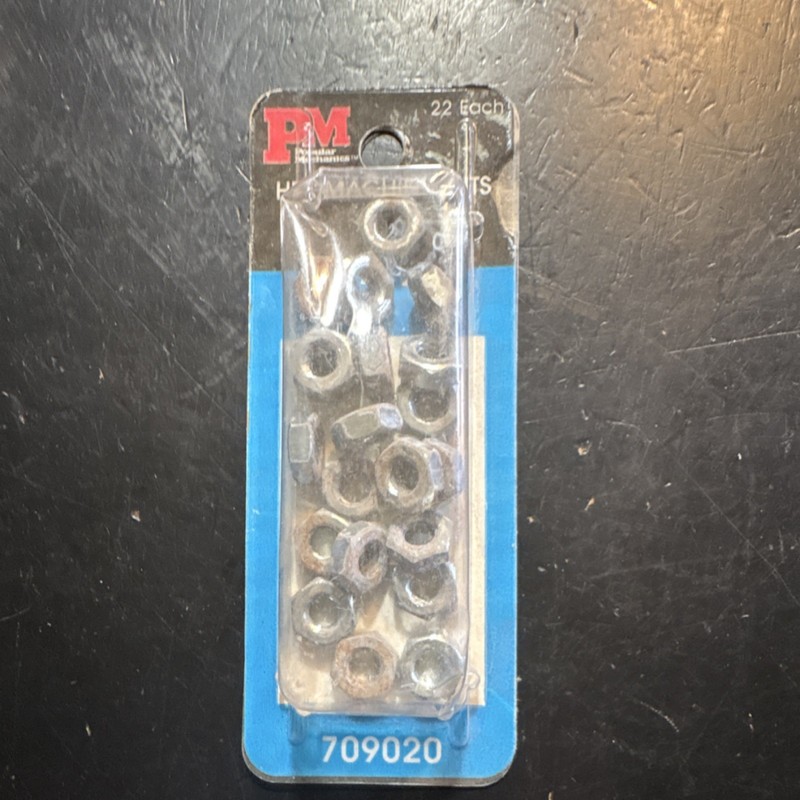Popular Mechanics 1/4-20 Steel External Hex Nuts Plain Finish 22 Pack