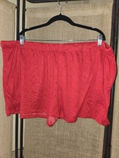 Women's Secret Treasures Red Lounge Pajama Shorts Size 3X With Pockets