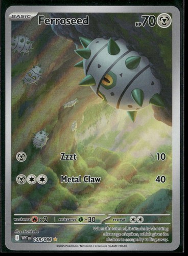 Pokémon Ferroseed Illustration Rare 148/086 WHT SV: White Flare NM