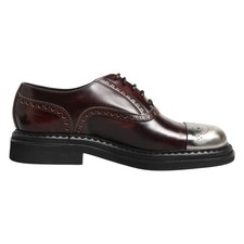DOLCE & GABBANA Shoes Brown Leather Lace Up Dress Men Oxford EU44 / US11 1280usd