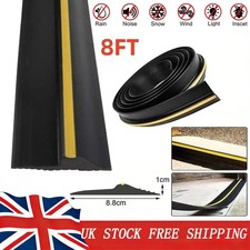 8FT Garage Door Floor Threshold Weather Heavy Duty Rubber Draught Excluder UK
