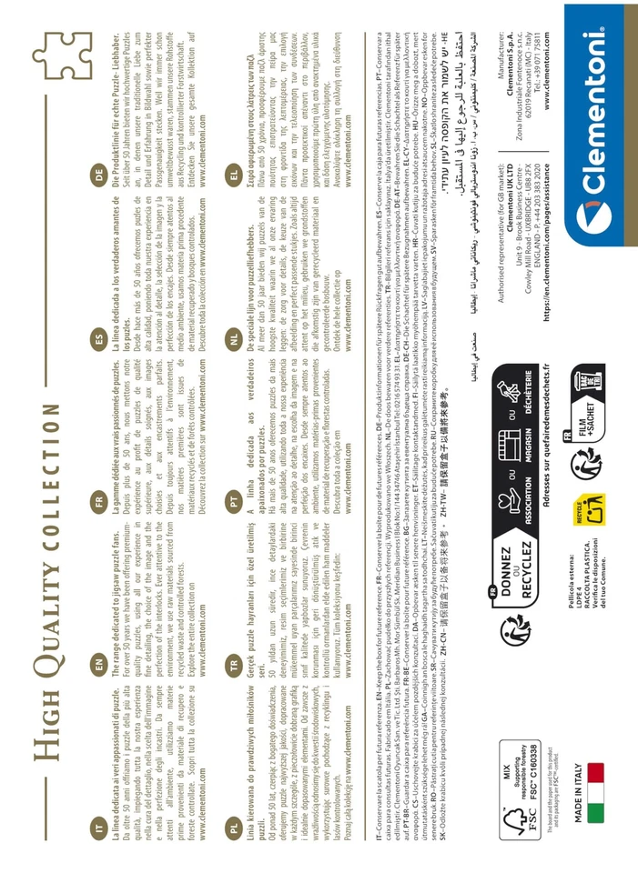 Clementoni - Puzzle 1000 Pezzi per Adulti e Ragazzi, Puzzle Panorama, Tema n2Bp - Immagine 3 di 4