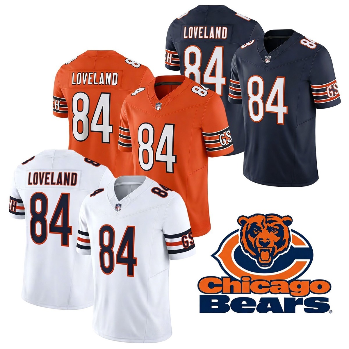 Colston Loveland #84 Men's Bears Limited Player All Stitched