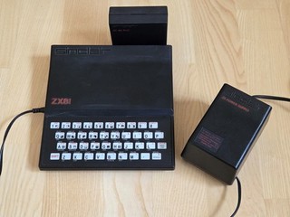 Sinclair ZX81 with 16kB RAMpack PSU composite video working