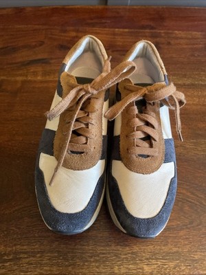 Johnson And Murphy Ladies Black, Brionna And Tan Sneakers