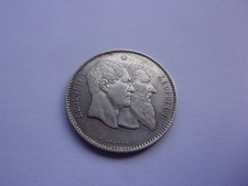 Belgique Léopold II 1880 argent 1 franc 14scc103