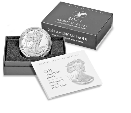 2021-S American Silver Eagle — photo from the most recent tracked eBay sale