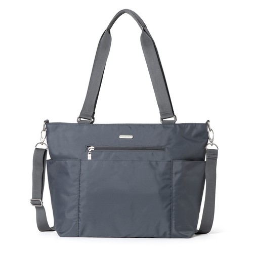 Baggallini Essential Laptop Tote - Work Bag with One Size, Charcoal Gray