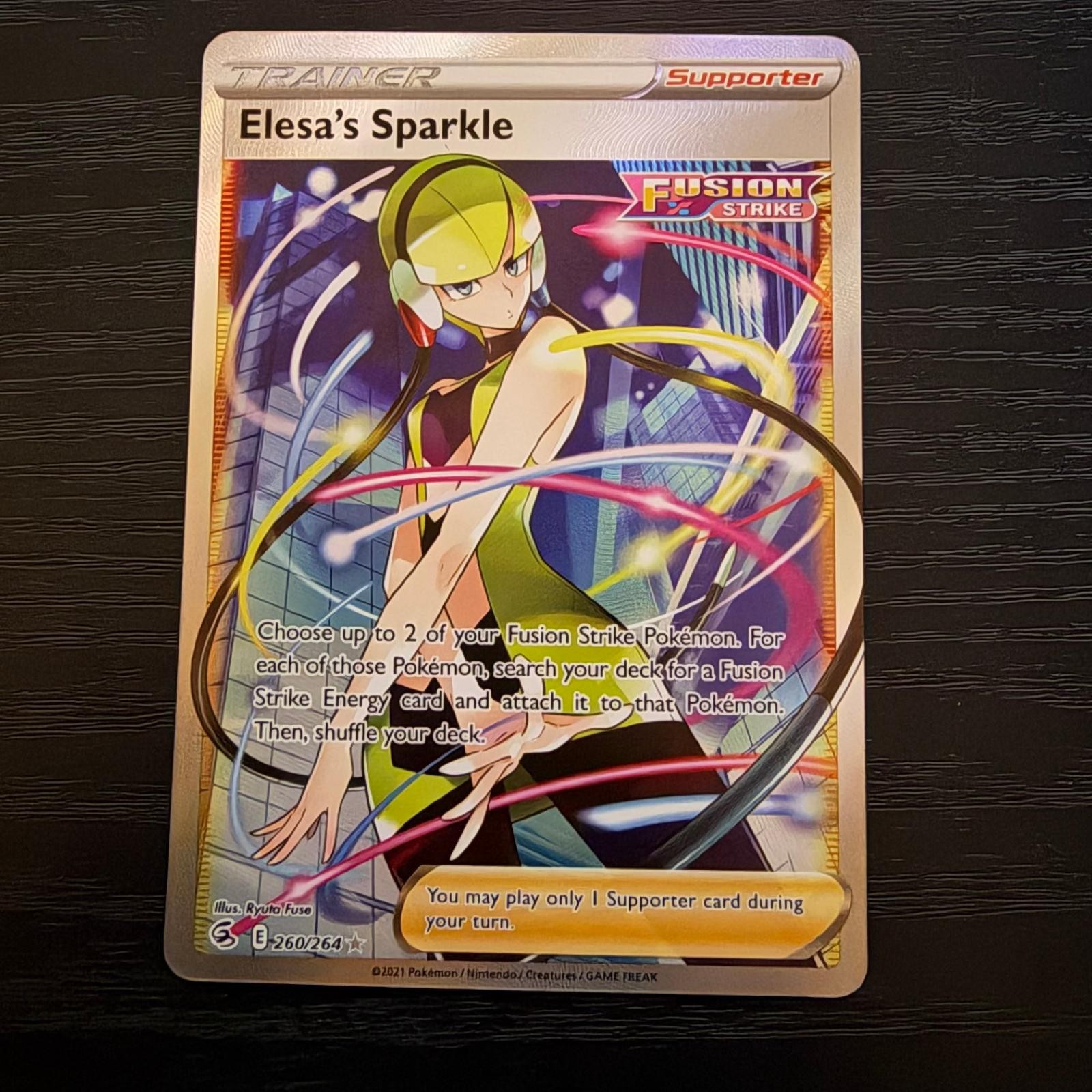 Elesa's Sparkle 260/264 Ultra Rare Fusion Strike Pokemon Holo Near Mint
