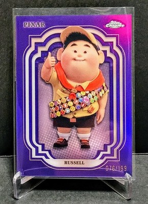 2024 Topps Chrome Disney /199 RUSSELL #135 Purple UP Pixar Dug Carl Fredricksen