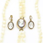 Vintage Cameo Necklace 15.25-20IN Pin Earring Pendant Jewelry Lot of 44 #M1389-1 — photo 2