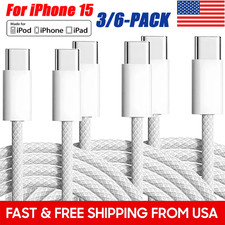 For iPhone 15 Pro Max USB-C to USB-C Cable Fast Charger Type-C Charging Cord LOT
