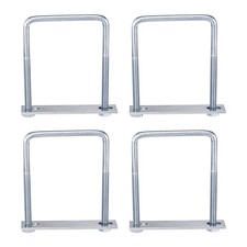 4Pcs Leaf Spring Clamp Set 4-3/4" Length 3.3" Width M8 Square U-Bolts for Locks