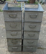 SCHÄFER LAGERKISTE Kiste BOX METALL CONTAINER STAPELBOX 50x32x20 Blechkiste Top