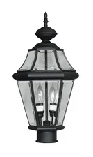 Livex Lighting 2264-04 Georgetown 2 Light 21 inch Black Outdoor Post Top Lantern
