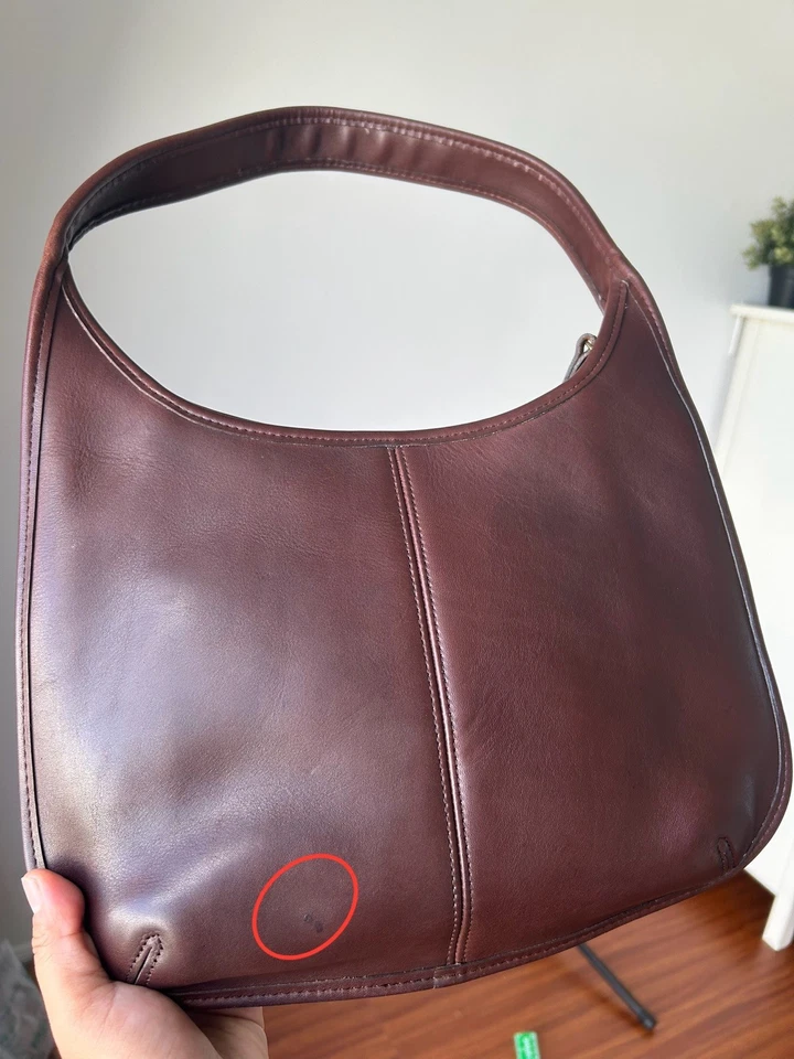 Vintage Y2K 90s Coach Shoulder Bag 9025 Ergo Zip Mahogany Brown No HangTag 1998 - Image 3 of 4