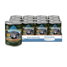 Blue Buffalo Wilderness Wet Dog Food 12pk - Duck Stew High Protein Grain Free