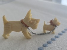 Vintage JAPAN Celluloid Chain Scottie Dogs Terrier Figure