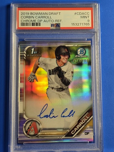 Corbin Carroll #CDA-CC 2019 Bowman Draft Chrome Picks Autograph card