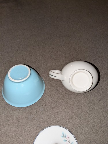 Taylor Smith & Taylor Creamer and Sugar Bowl Pink 2 Piece Symphony New Replacem - Picture 5 of 7