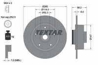 2X Textar Bremsscheibe 92195903 FüR Renault