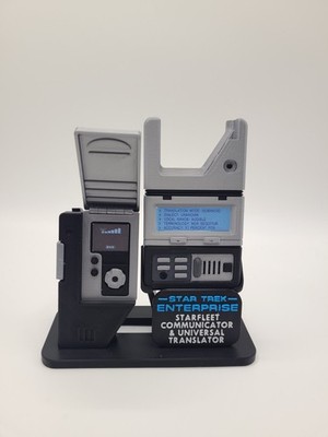 Star Trek Enterprise Communicator, Translator, & Stand 3D Printed Prop Cosplay 