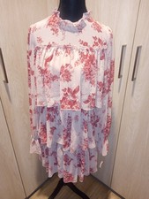 Nasty Gal Women's Floral Mini Dress Size 8 Nude New